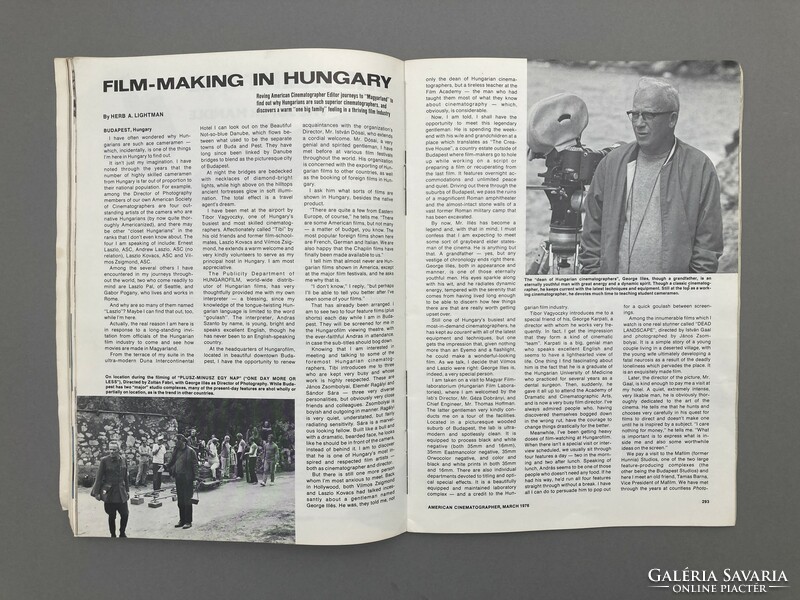 American Cinematographer, 1976: A magyar filmgyártásról és Stanley Kubrick Barry Lindon c. filmjéről