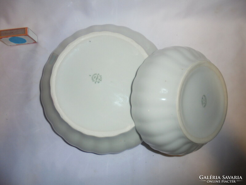 Two old, white porcelain bowls - together