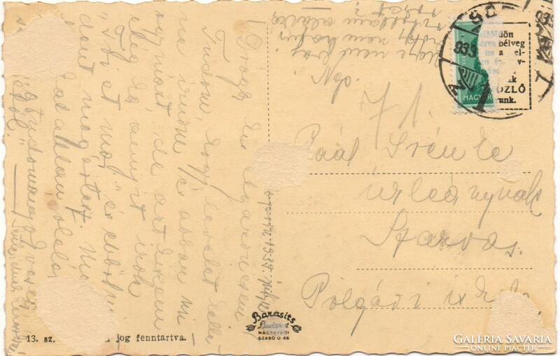 C - 271  Futott képeslap  Sopron - részletek 1939 (Barasits fotó)