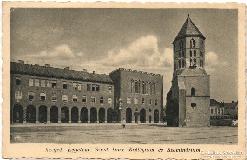C - 298  Futott képeslap  Szeged - Egyetemi részletek   1951  (Karinger fotó)