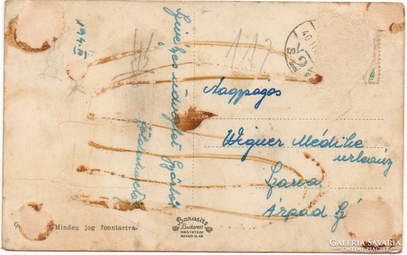 C - 258  Futott képeslap  Győr - részletek 1940  (Barasits fotó)