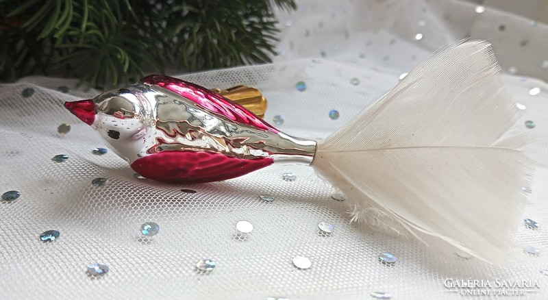 Glass clip bird Christmas tree ornament 5.5-9Cm