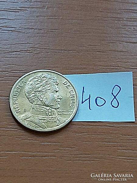 Chile 10 pesos 1994 nickel brass bernardo o'higgins #408