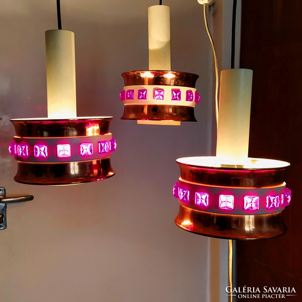 Retro - space age 3-burner chandelier from 1975
