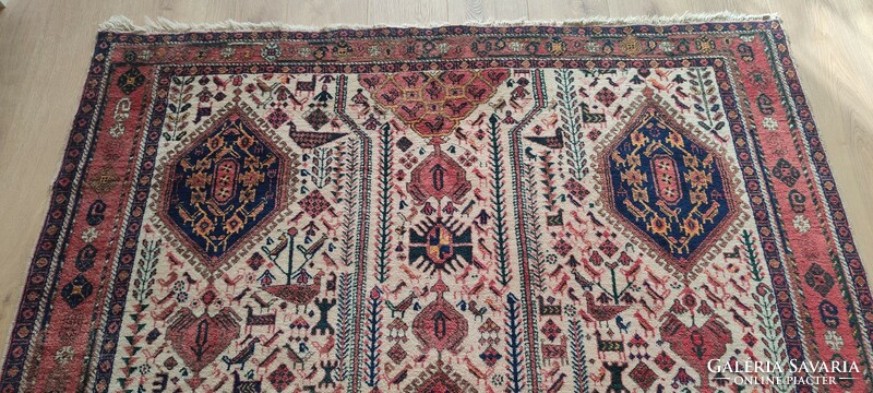 Hand-knotted nomadic Persian rug