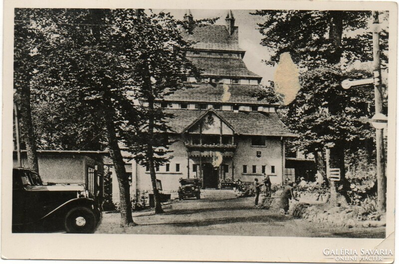 C - 304 run postcard mountain hut - sports hostel 1950 (monostory photo)