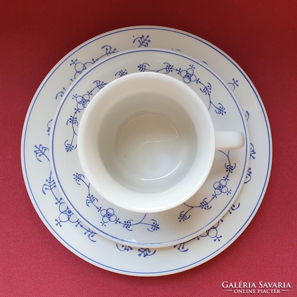 Wellco feinsteinzeug krefeld German porcelain breakfast coffee tea set cup saucer small plate