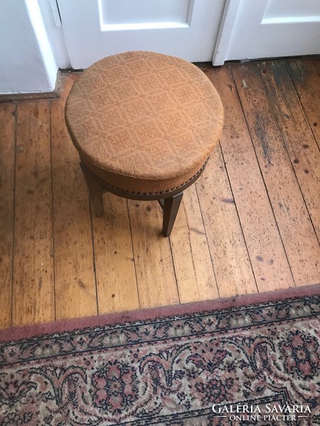 Retro seat/pouf, xx. Around the center of Szd. In good condition. Size: 44 cm high and 34 cm in diameter.