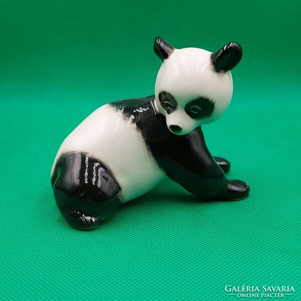 Ritka gyűjtői Lomonosov porcelán panda figura szép hibátlan állapotban.