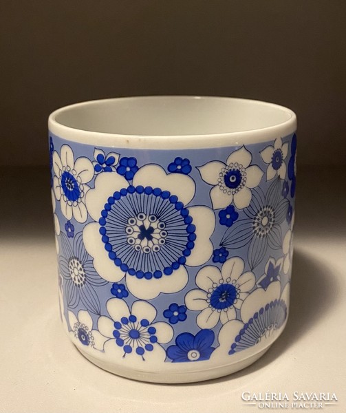 Alföldi retro mug, with a less common blue floral pattern.