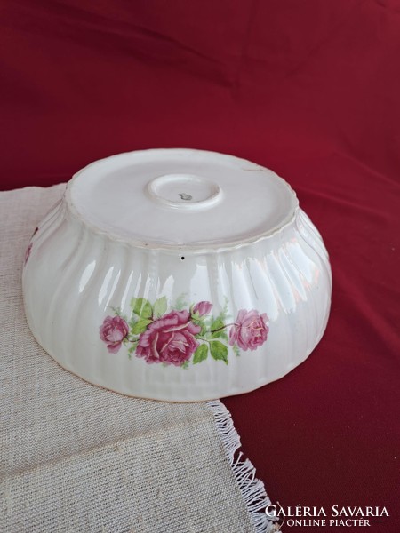 Zsolnay rose porcelain scone bowl stewed side dish heirloom porcelain