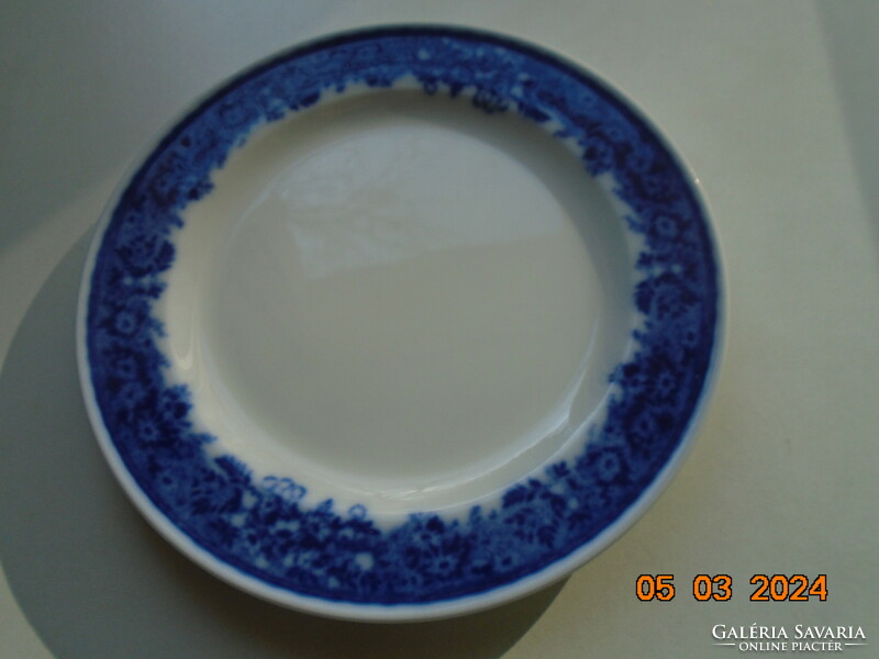 Sűrű kobalt virágmintás vastagfalú kávés csésze nagyobb tányérral a német Bauscher Weiden cégtől