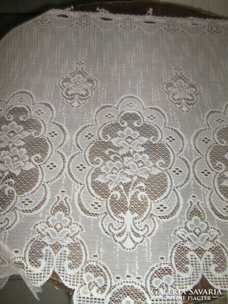 Beautiful vintage style white openwork rose stained glass curtain