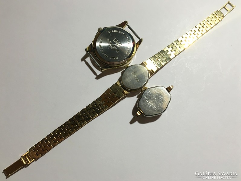 3 db aranyozott női ékszer óra antik Nostrana 20m. arany, antimagnetic, Chaika, Q&Q IPG