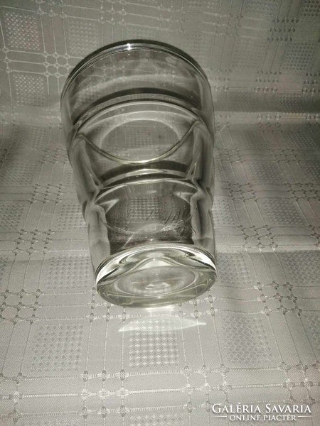 Vastag üveg váza 17 cm magas (A7)