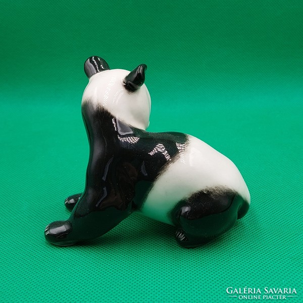 Rare collectible Lomonosov porcelain panda figure in beautiful, flawless condition.
