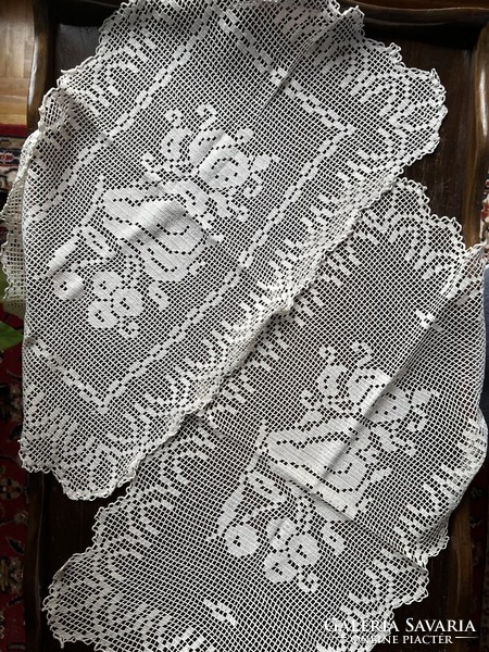 Art Nouveau crochet tablecloths with fruit pattern 55x32 cm