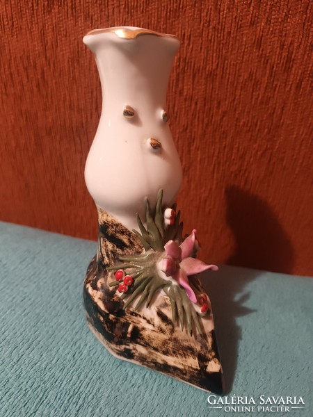 Gyönyörű kis porcelán váza virágmintával