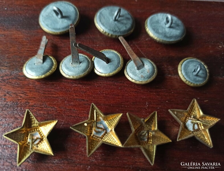 Military stars and buttons