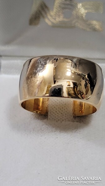 (19) 14 K arany jegygyűrű, karika gyűrű 9,48 g