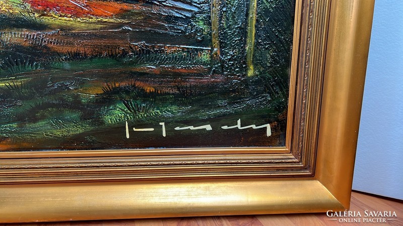 Modern landscape oil painting in a nice frame
