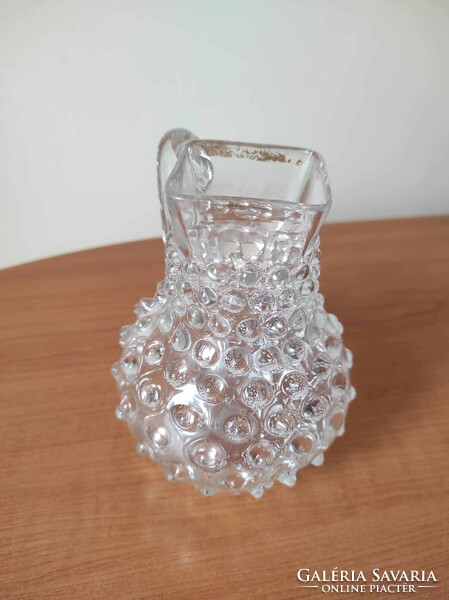 Glass baptismal jug with cam, 12.5 cm