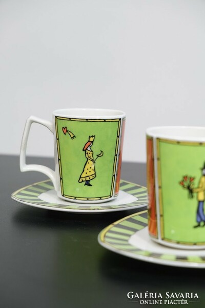 Dorothy hafner and kitty kahane - flash love story mugs and plates by rosenthal