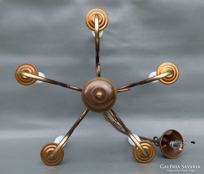 Flemish copper chandelier with 6 arms p
