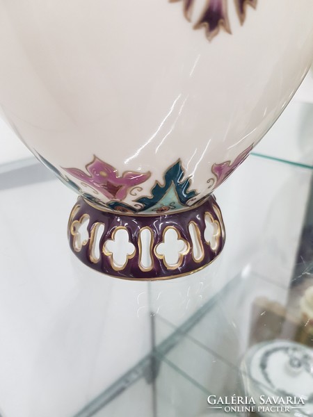 Zsolnay perzsa mintás áttört  váza