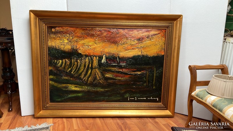 Modern landscape oil painting in a nice frame