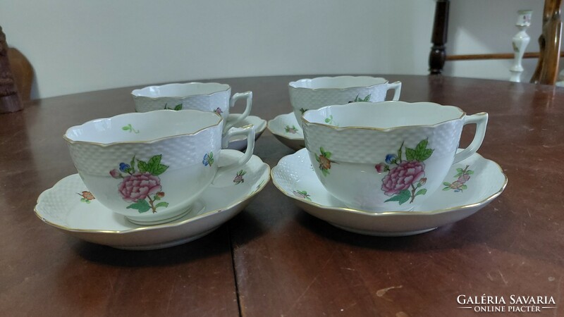 Herend Eton patterned tea cup with base 4 pcs