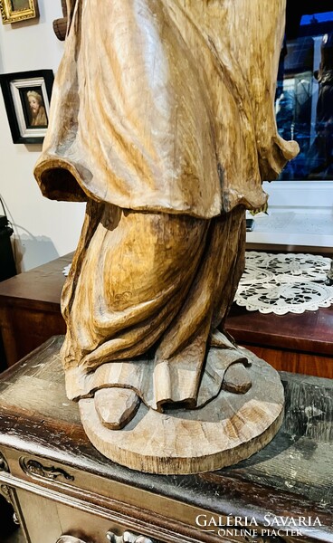 Wooden statue of Saint Charles Borromeo