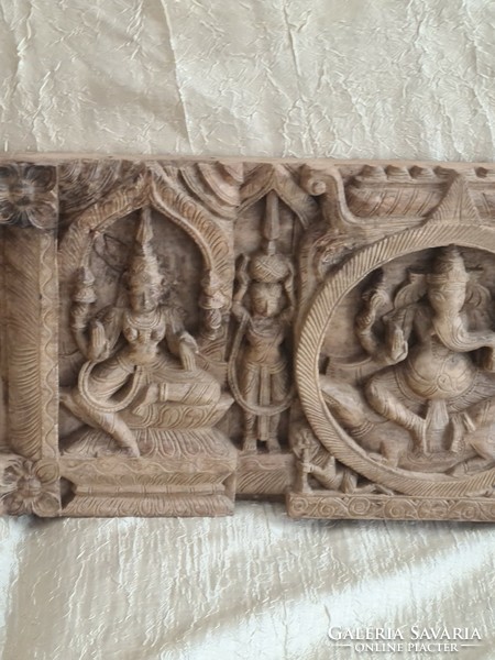 Indian beautiful carved wooden wall picture