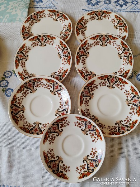7 Colclough bone china English small plates together