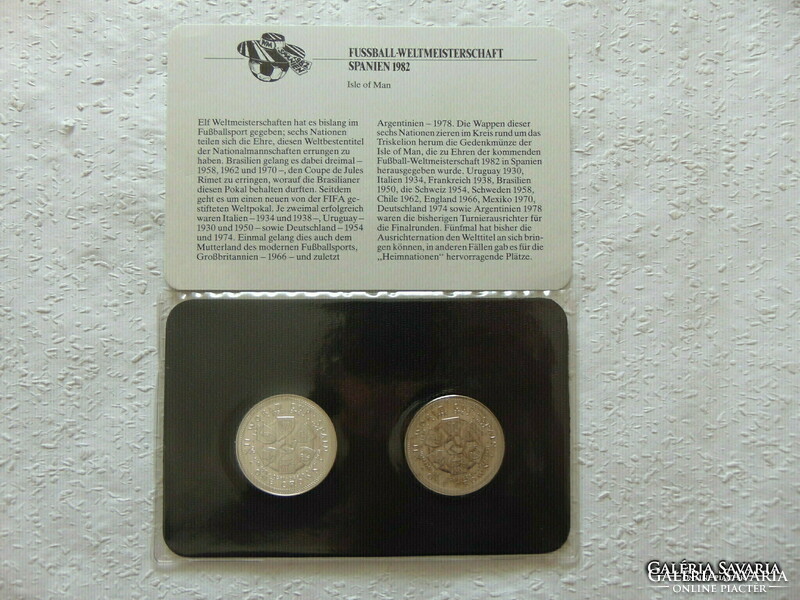 Anglia 1 crown 1982 bliszterben ezüst + nikkel pár ! 02
