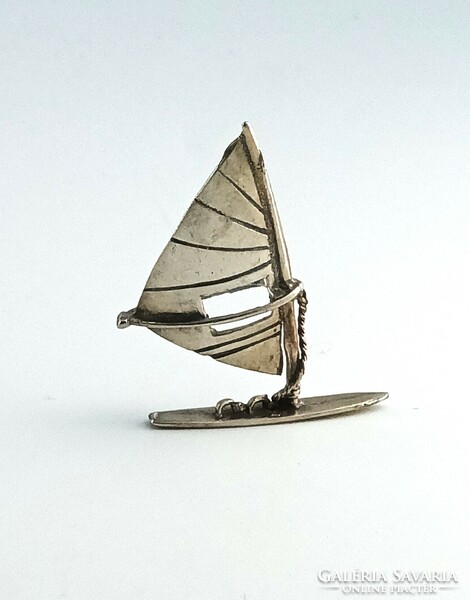 Silver ornament, sailboat