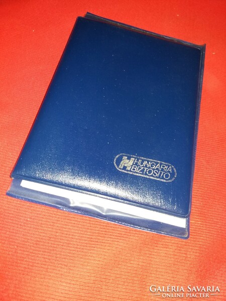 Retro Hungarian insurance leatherette company logo - folder with company documents and forms as shown in the pictures