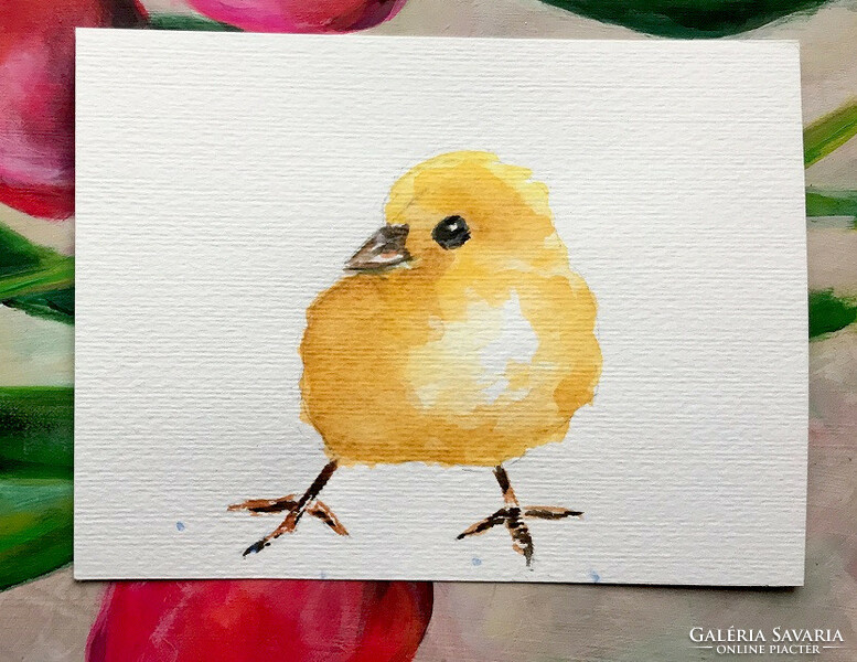 3 hand-painted watercolor Easter cards in one package - no print
