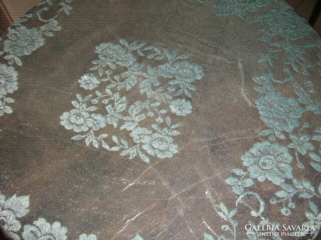 Charming vintage style light blue floral lace tablecloth
