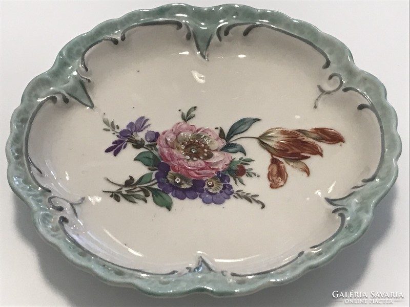 Oscar schlegelmilch hand-painted porcelain bowl for bonbons, 12 cm diameter