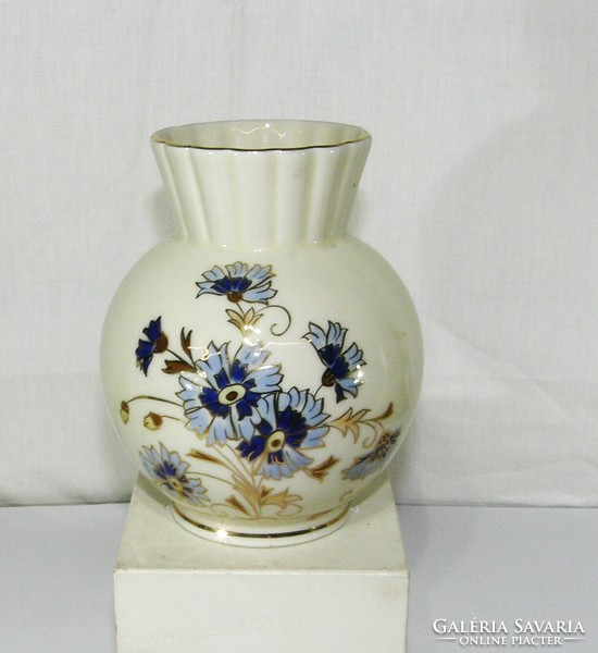 Zsolnay cornflower patterned vase 12.5 cm