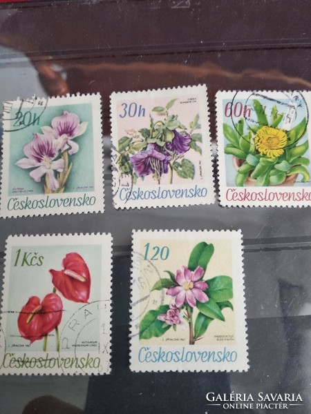 Csehszlovákia, 1967, botanikus kert virágai sorrész