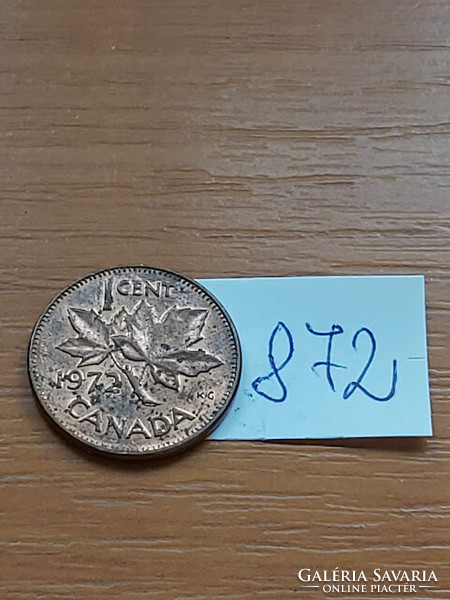 Canada 1 cent 1972 ii. Queen Elizabeth, bronze 872