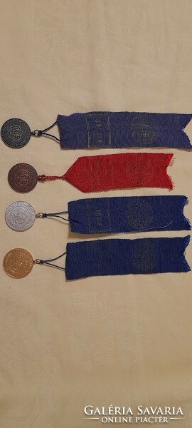 National Association of Hungarian Breeders 1899 Budapest medal 4 pieces in one
