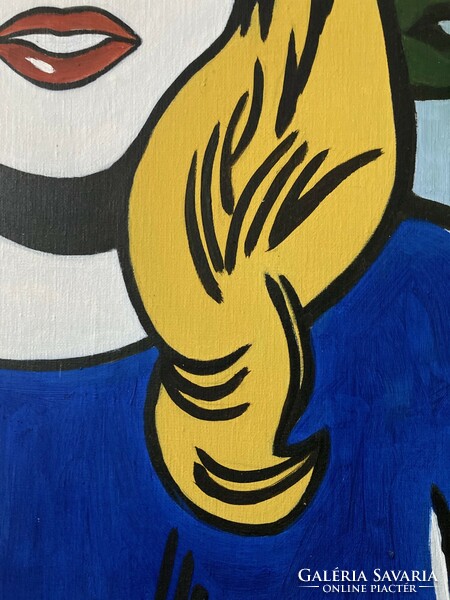 Roy Lichtenstein ikonikus pop art képének olaj másolata