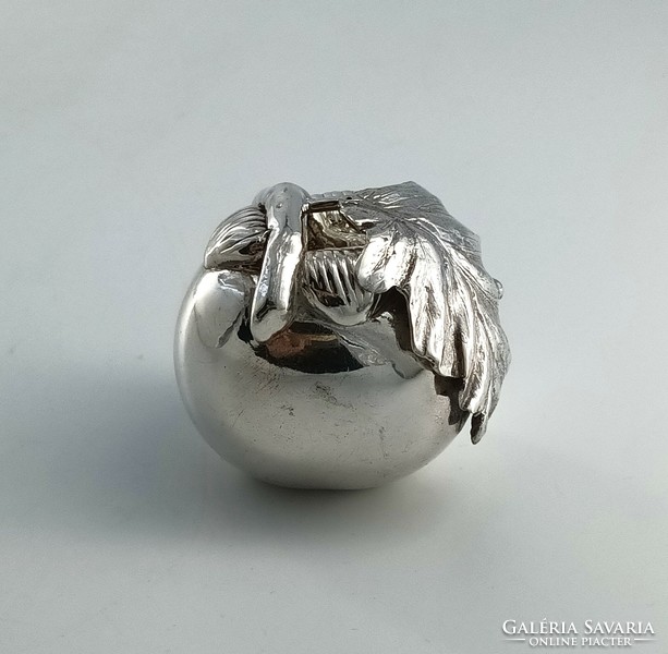 Silver figure apple