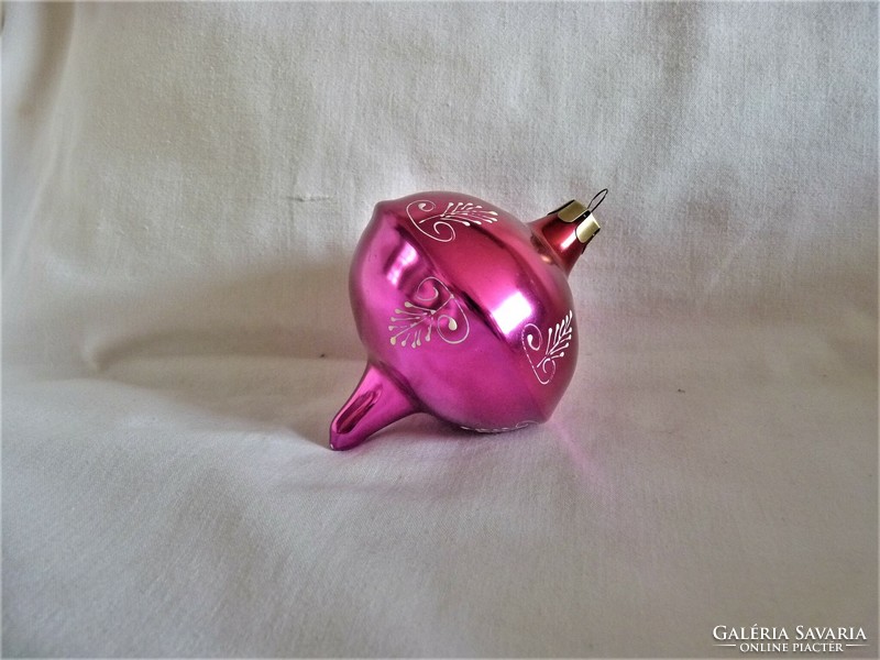 Old glass Christmas tree decoration - bouncy snail!