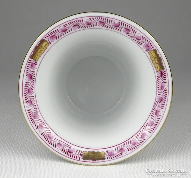 1Q673 Herend porcelain bowl with lion's foot pattern, purple Indian basket