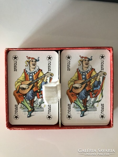 Retro solitaire mini rummy French cards 2 decks 2x55 cards