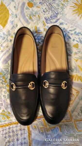 Dune (london) black, leather, brand new women's shoes, comfortable, the medical insole is removable, size 41